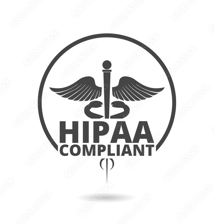 HIPAA Compliant icon with shadow